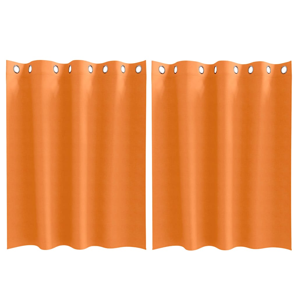 Vorhänge mit Vorhängen 2 pcs Leuchtendes Orange Polyester