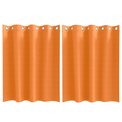 Vorhänge mit Vorhängen 2 pcs Leuchtendes Orange Polyester