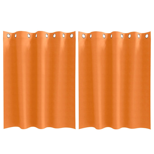 Vorhänge mit Vorhängen 2 pcs Leuchtendes Orange Polyester