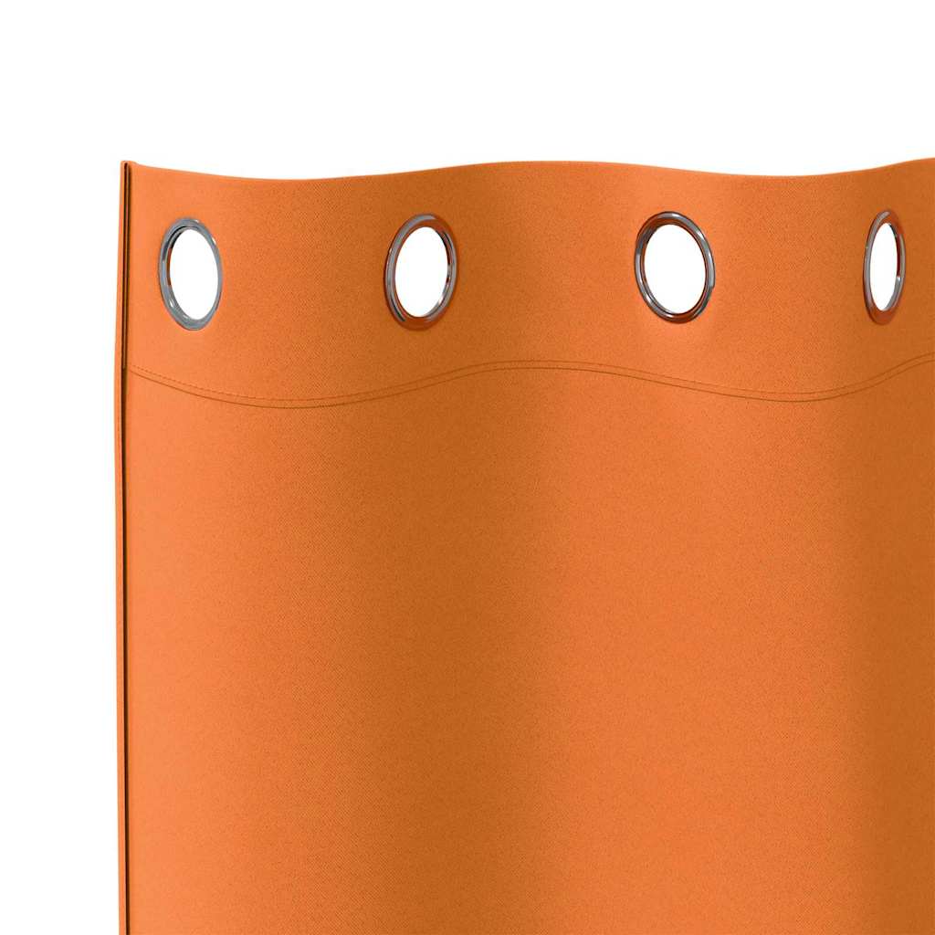 Vorhänge mit Vorhängen 2 pcs Leuchtendes Orange Polyester