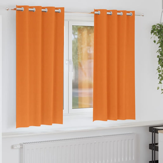 Vorhänge mit Vorhängen 2 pcs Leuchtendes Orange Polyester