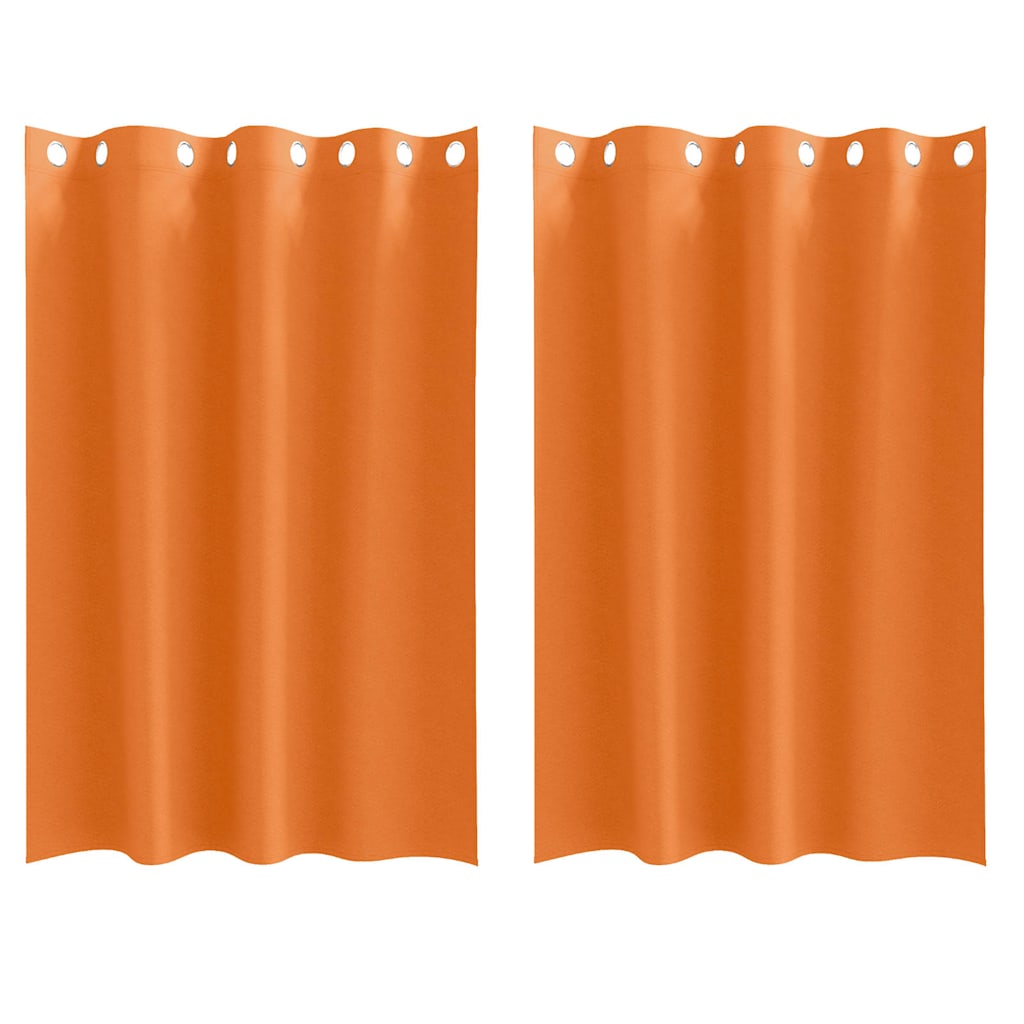 Vorhänge mit Vorhängen 2 pcs Leuchtendes Orange Polyester