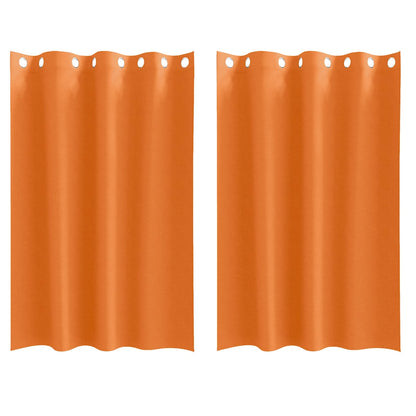 Vorhänge mit Vorhängen 2 pcs Leuchtendes Orange Polyester