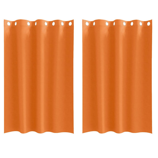 Vorhänge mit Vorhängen 2 pcs Leuchtendes Orange Polyester