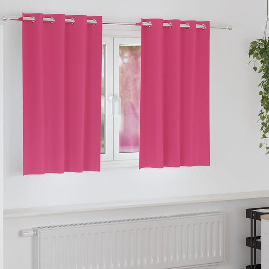 Vorhänge mit Vorhängen 2 pcs Leuchtendes Pink Polyester