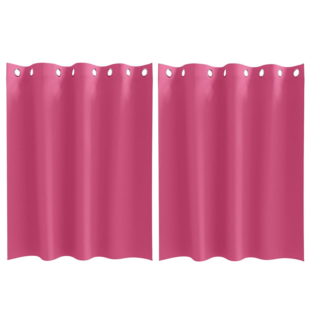 Vorhänge mit Vorhängen 2 pcs Leuchtendes Pink Polyester