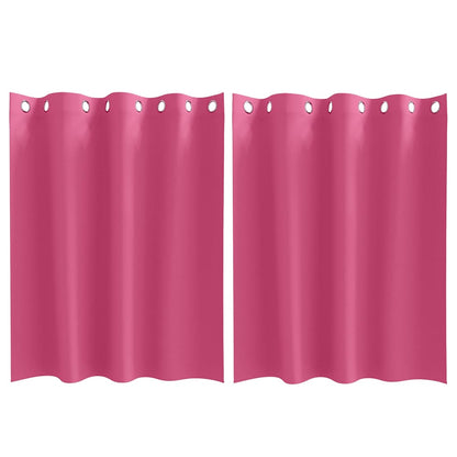 Vorhänge mit Vorhängen 2 pcs Leuchtendes Pink Polyester