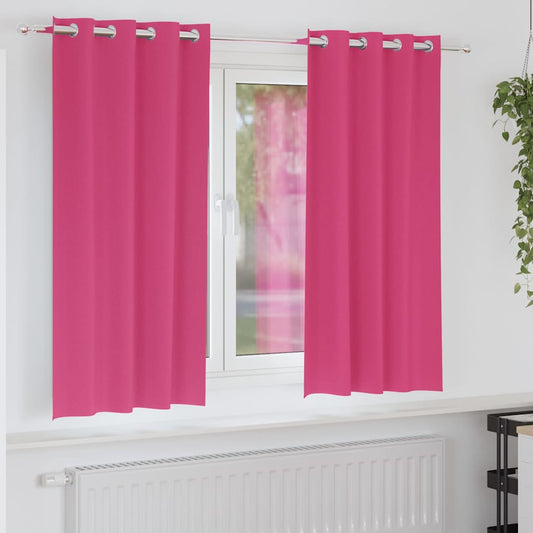 Vorhänge mit Vorhängen 2 pcs Leuchtendes Pink Polyester