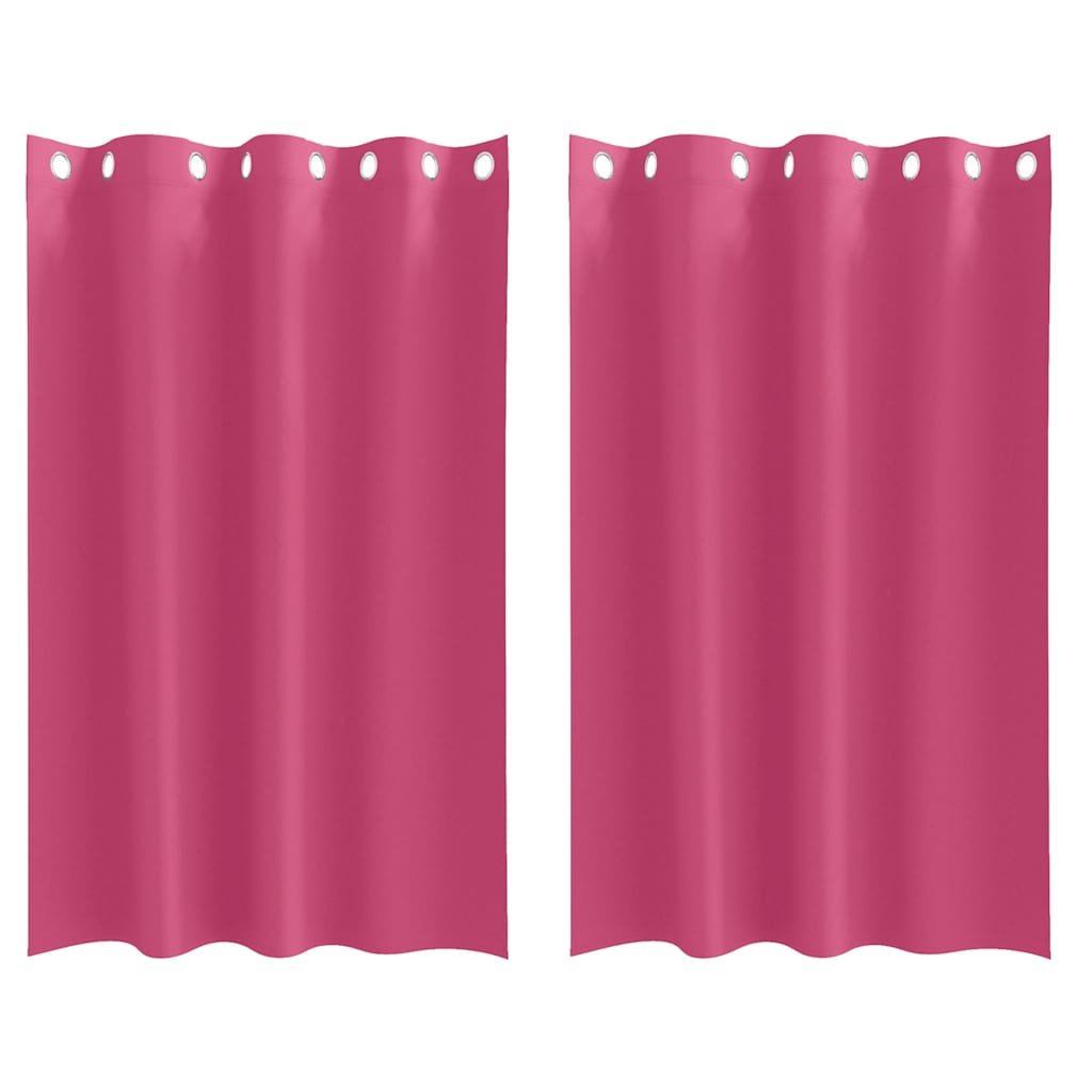 Vorhänge mit Vorhängen 2 pcs Leuchtendes Pink Polyester