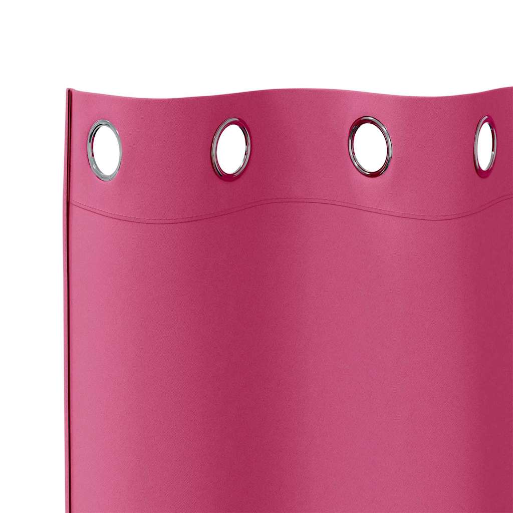 Vorhänge mit Vorhängen 2 pcs Leuchtendes Pink Polyester