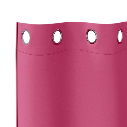 Vorhänge mit Vorhängen 2 pcs Leuchtendes Pink Polyester