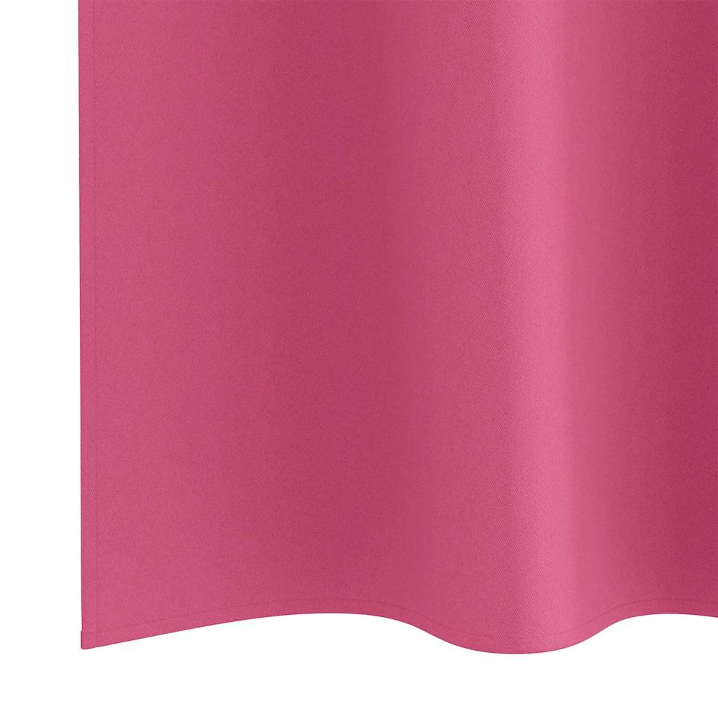 Vorhänge mit Vorhängen 2 pcs Leuchtendes Pink Polyester