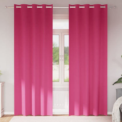 Vorhänge mit Vorhängen 2 pcs Leuchtendes Pink Polyester