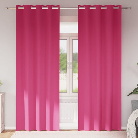 Vorhänge mit Vorhängen 2 pcs Leuchtendes Pink Polyester