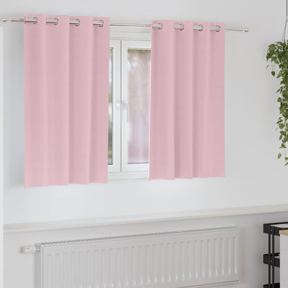 Vorhänge mit Vorhängen 2 pcs Baby Pink Polyester