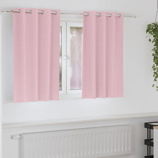 Vorhänge mit Vorhängen 2 pcs Baby Pink Polyester