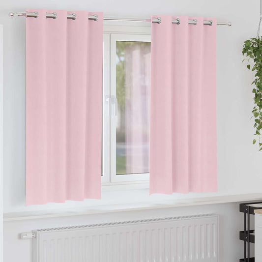 Vorhänge mit Vorhängen 2 pcs Baby Pink Polyester