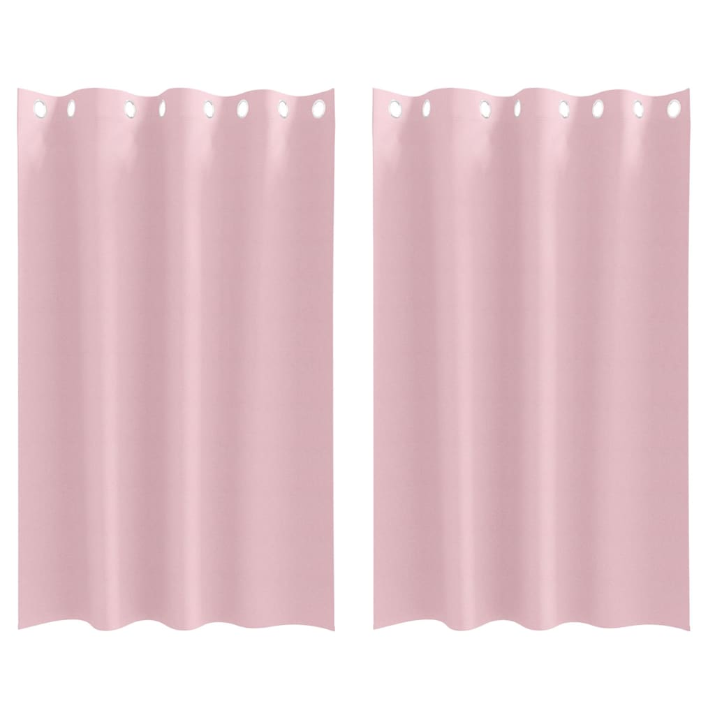 Vorhänge mit Vorhängen 2 pcs Baby Pink Polyester