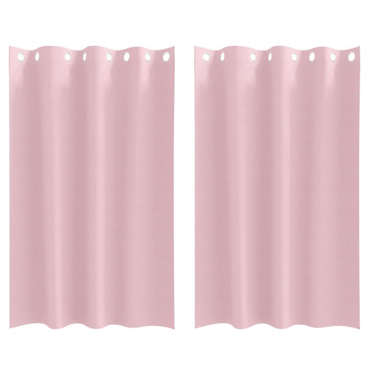 Vorhänge mit Vorhängen 2 pcs Baby Pink Polyester