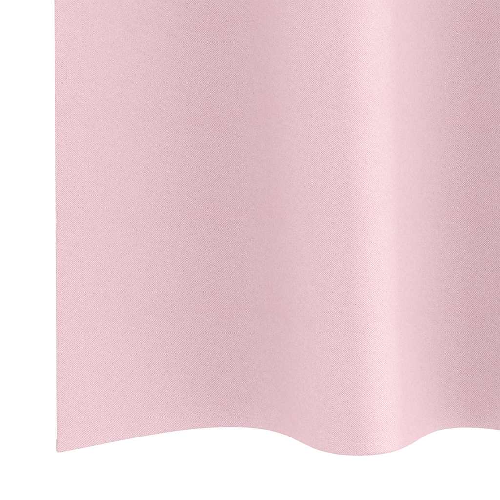 Vorhänge mit Vorhängen 2 pcs Baby Pink Polyester