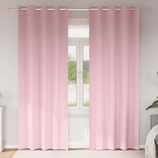 Vorhänge mit Vorhängen 2 pcs Baby Pink Polyester