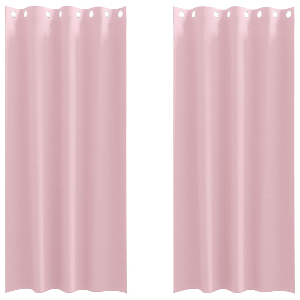 Vorhänge mit Vorhängen 2 pcs Baby Pink Polyester