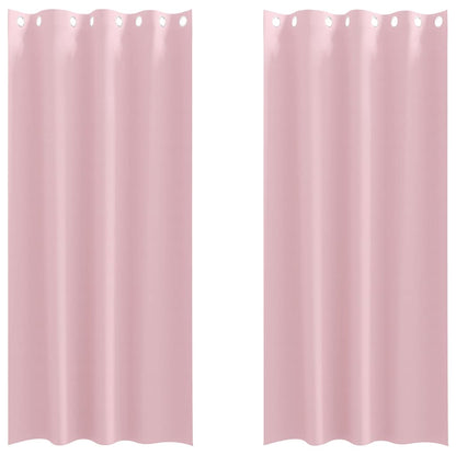 Vorhänge mit Vorhängen 2 pcs Baby Pink Polyester