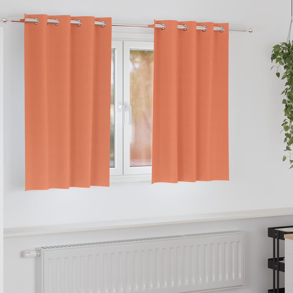 Vorhänge mit Vorhängen 2 pcs Terrakotta Polyester