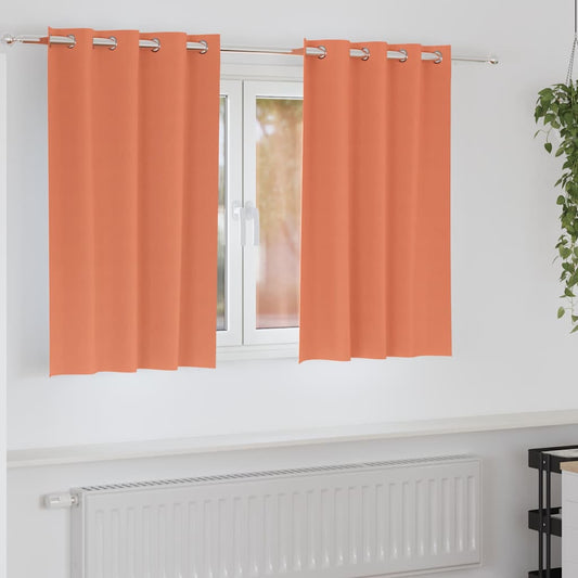 Vorhänge mit Vorhängen 2 pcs Terrakotta Polyester