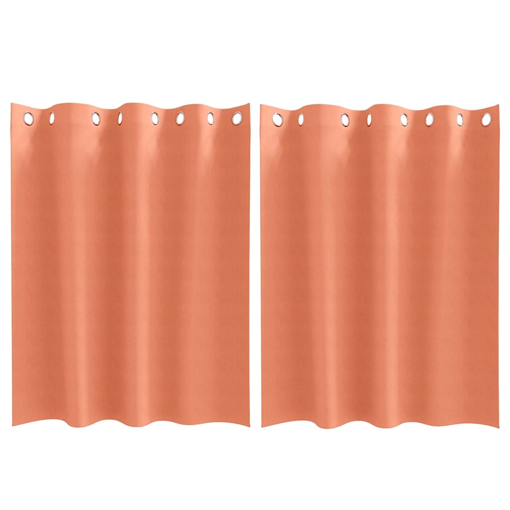 Vorhänge mit Vorhängen 2 pcs Terrakotta Polyester