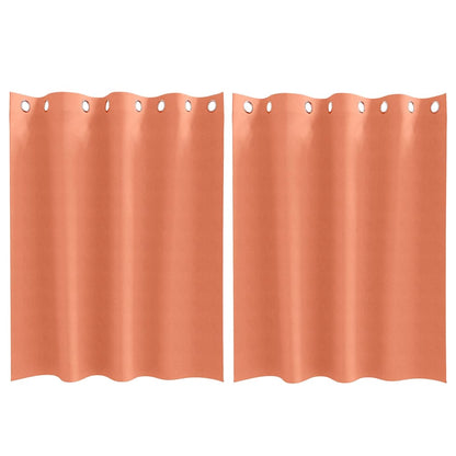 Vorhänge mit Vorhängen 2 pcs Terrakotta Polyester