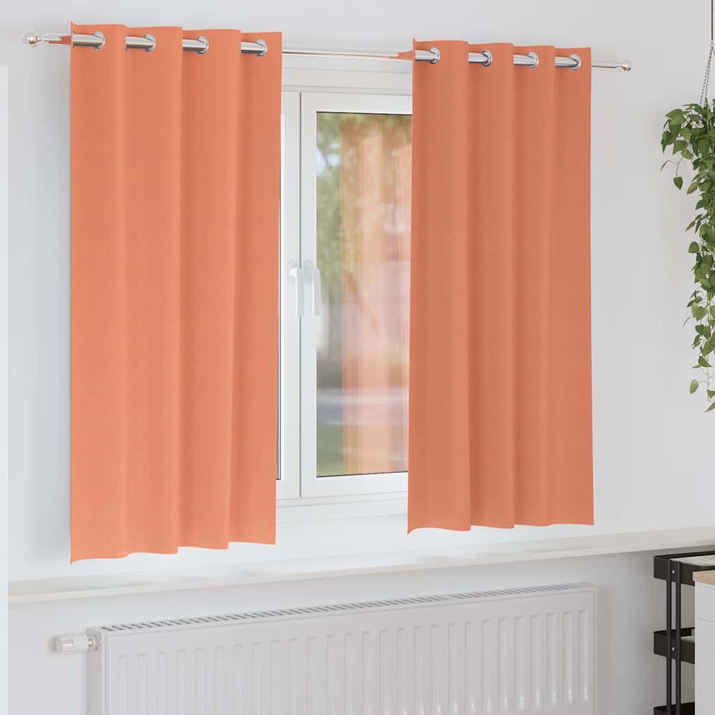 Vorhänge mit Vorhängen 2 pcs Terrakotta Polyester