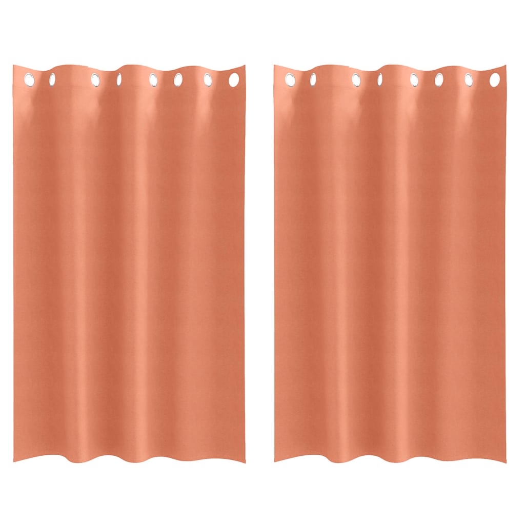Vorhänge mit Vorhängen 2 pcs Terrakotta Polyester
