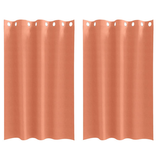 Vorhänge mit Vorhängen 2 pcs Terrakotta Polyester
