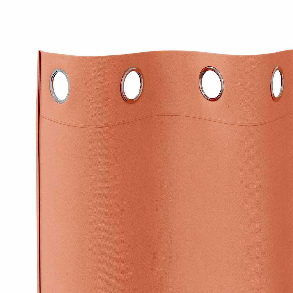 Vorhänge mit Vorhängen 2 pcs Terrakotta Polyester
