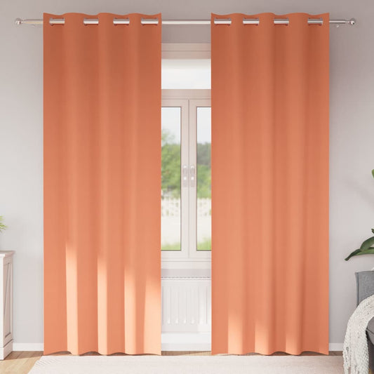 Vorhänge mit Vorhängen 2 pcs Terrakotta Polyester