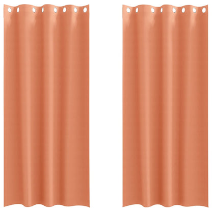 Vorhänge mit Vorhängen 2 pcs Terrakotta Polyester