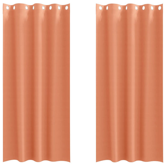 Vorhänge mit Vorhängen 2 pcs Terrakotta Polyester