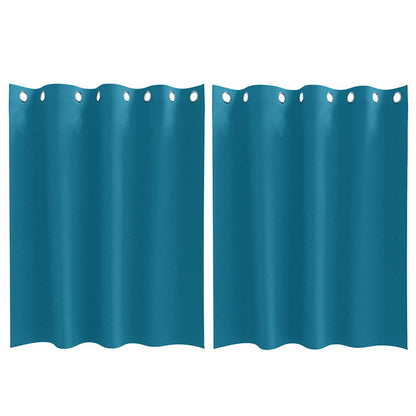 Vorhänge mit Vorhängen 2 pcs Türkis Polyester