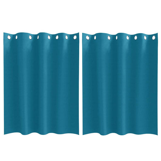 Vorhänge mit Vorhängen 2 pcs Türkis Polyester