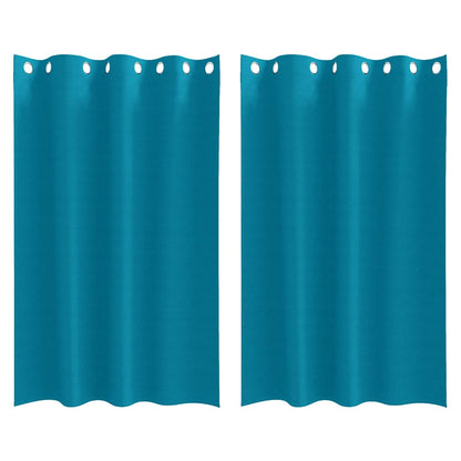 Vorhänge mit Vorhängen 2 pcs Türkis Polyester