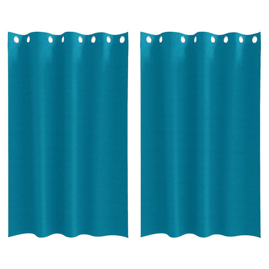 Vorhänge mit Vorhängen 2 pcs Türkis Polyester