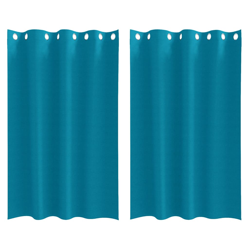 Verdunkelungsvorhänge mit Vorhängen Türkis Polyester