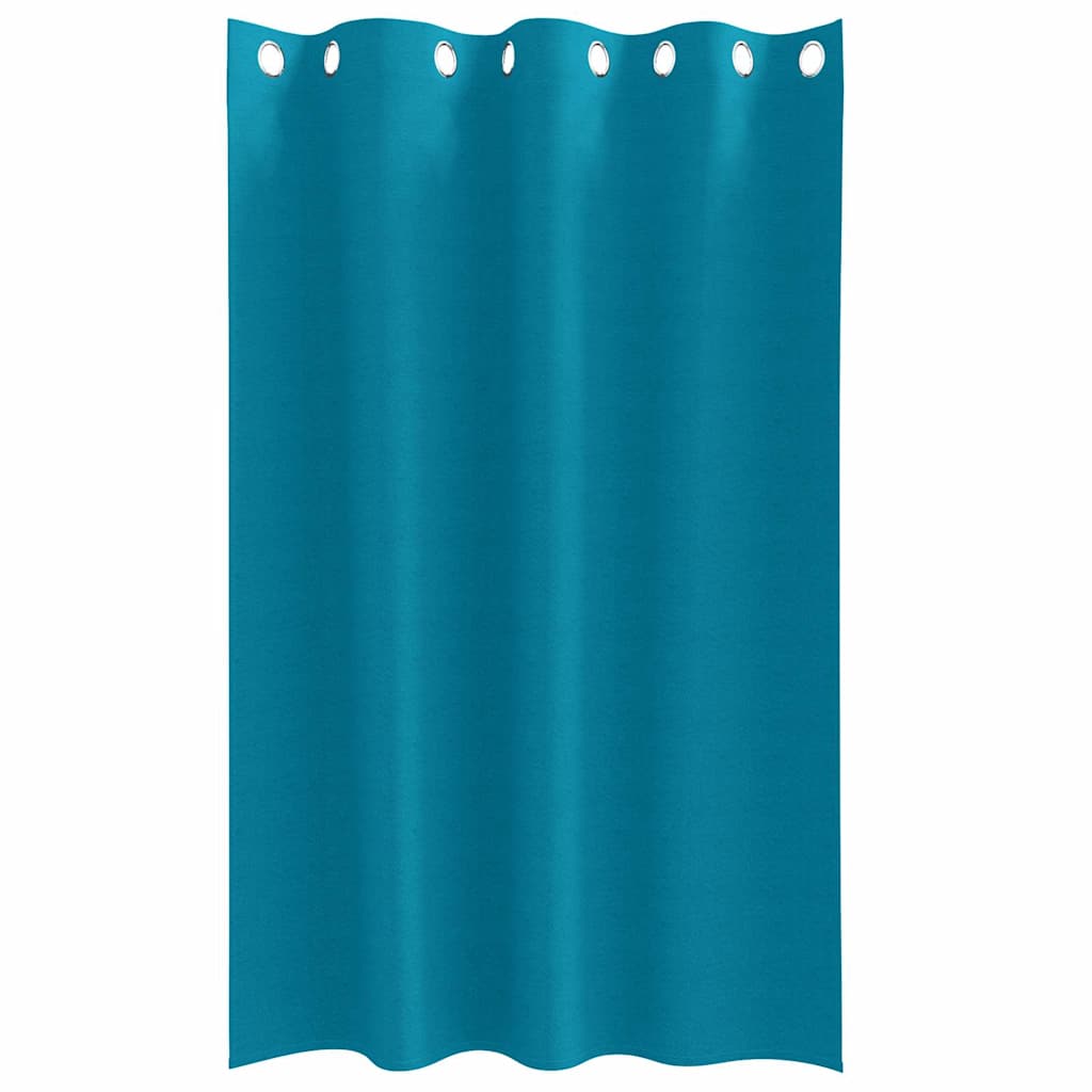 Vorhänge mit Vorhängen 2 pcs Türkis Polyester