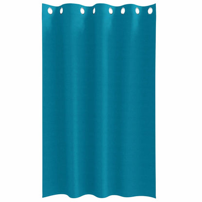 Vorhänge mit Vorhängen 2 pcs Türkis Polyester