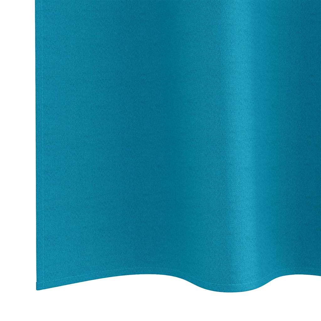 Vorhänge mit Vorhängen 2 pcs Türkis Polyester