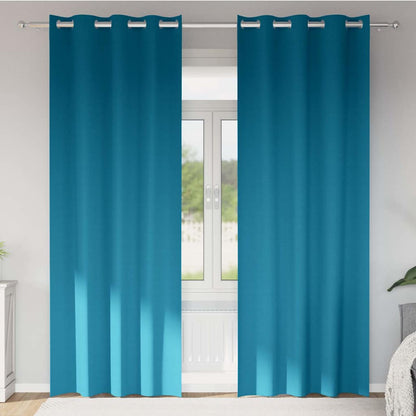Vorhänge mit Vorhängen 2 pcs Türkis Polyester