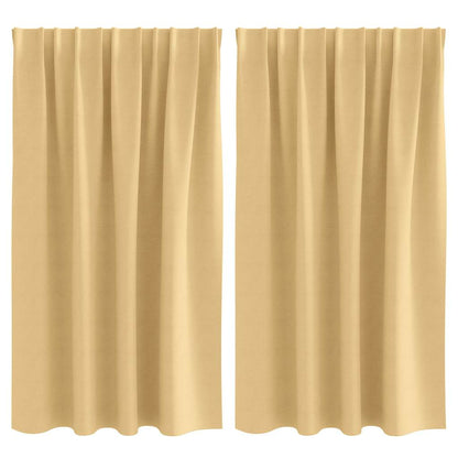 Verdunkelungsvorhänge mit Vorhängen Beige Polyester