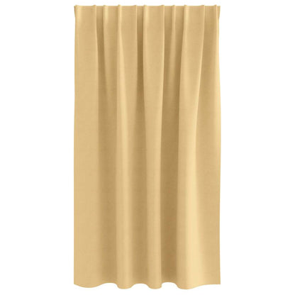 Vorhänge mit Vorhängen 2 pcs Beige Polyester