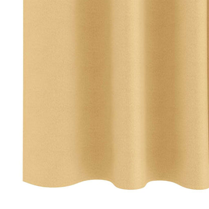 Vorhänge mit Vorhängen 2 pcs Beige Polyester